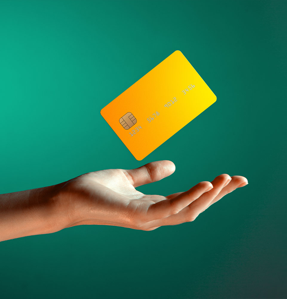 close up of credit card